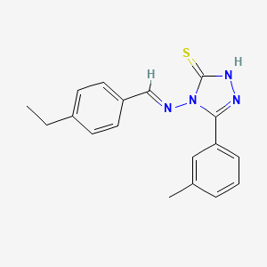 4-((4-Ethylbenzylidene)amino)-3-(m-tolyl)-1H-1,2,4-triazole-5(4H)-thione - 478255-53-7