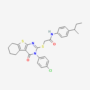 N-(4-sec-butylphenyl)-2-{[3-(4-chlorophenyl)-4-oxo-3,4,5,6,7,8-hexahydro[1]benzothieno[2,3-d]pyrimidin-2-yl]sulfanyl}acetamide - 618432-11-4