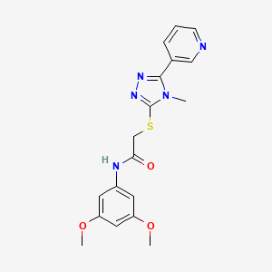 N-(3,5-dimethoxyphenyl)-2-{[4-methyl-5-(pyridin-3-yl)-4H-1,2,4-triazol-3-yl]sulfanyl}acetamide - 