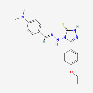 4-(Dimethylamino)benzaldehyde [3-(4-ethoxyphenyl)-5-sulfanyl-4H-1,2,4-triazol-4-YL]hydrazone - 624724-92-1