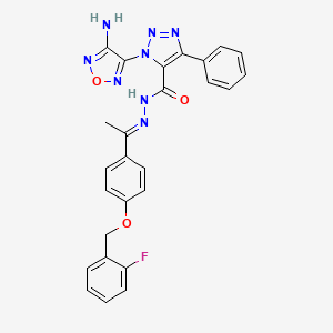 1-(4-amino-1,2,5-oxadiazol-3-yl)-N'-((E)-1-{4-[(2-fluorobenzyl)oxy]phenyl}ethylidene)-4-phenyl-1H-1,2,3-triazole-5-carbohydrazide - 478251-05-7