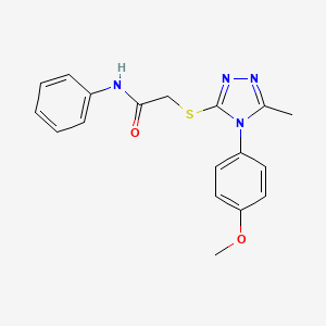 2-{[4-(4-methoxyphenyl)-5-methyl-4H-1,2,4-triazol-3-yl]sulfanyl}-N-phenylacetamide - 618439-54-6