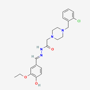 2-[4-(2-chlorobenzyl)-1-piperazinyl]-N'-[(E)-(3-ethoxy-4-hydroxyphenyl)methylidene]acetohydrazide - 