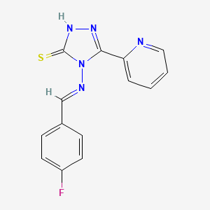 4-((4-Fluorobenzylidene)amino)-5-(pyridin-2-yl)-4H-1,2,4-triazole-3-thiol - 497823-57-1