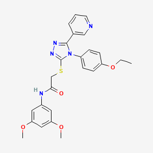 N-(3,5-dimethoxyphenyl)-2-{[4-(4-ethoxyphenyl)-5-(pyridin-3-yl)-4H-1,2,4-triazol-3-yl]sulfanyl}acetamide - 477330-20-4