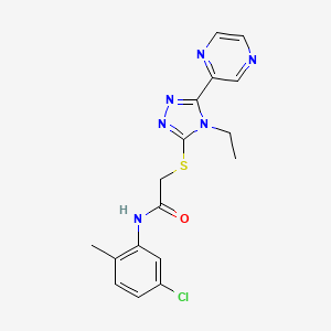 N-(5-Chloro-2-methylphenyl)-2-((4-ethyl-5-(pyrazin-2-yl)-4H-1,2,4-triazol-3-yl)thio)acetamide - 585549-43-5