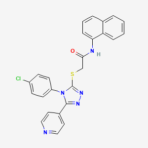 2-{[4-(4-chlorophenyl)-5-(pyridin-4-yl)-4H-1,2,4-triazol-3-yl]sulfanyl}-N-(naphthalen-1-yl)acetamide - 586991-76-6