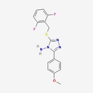3-[(2,6-difluorobenzyl)sulfanyl]-5-(4-methoxyphenyl)-4H-1,2,4-triazol-4-amine - 575460-42-3
