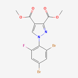 dimethyl 1-(2,4-dibromo-6-fluorophenyl)-1H-pyrazole-3,4-dicarboxylate - 618443-42-8