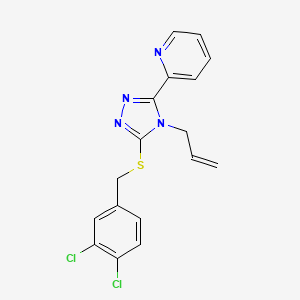 2-(4-Allyl-5-((3,4-dichlorobenzyl)thio)-4H-1,2,4-triazol-3-yl)pyridine - 618880-25-4