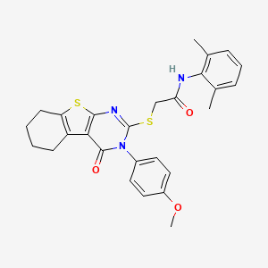 N-(2,6-dimethylphenyl)-2-{[3-(4-methoxyphenyl)-4-oxo-3,4,5,6,7,8-hexahydro[1]benzothieno[2,3-d]pyrimidin-2-yl]sulfanyl}acetamide - 477330-21-5
