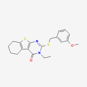 3-ethyl-2-[(3-methoxybenzyl)sulfanyl]-5,6,7,8-tetrahydro[1]benzothieno[2,3-d]pyrimidin-4(3H)-one - 578754-04-8
