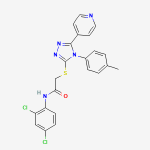 N-(2,4-dichlorophenyl)-2-{[4-(4-methylphenyl)-5-(pyridin-4-yl)-4H-1,2,4-triazol-3-yl]sulfanyl}acetamide - 477318-67-5