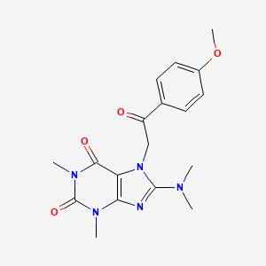 8-(dimethylamino)-7-[2-(4-methoxyphenyl)-2-oxoethyl]-1,3-dimethyl-3,7-dihydro-1H-purine-2,6-dione - 