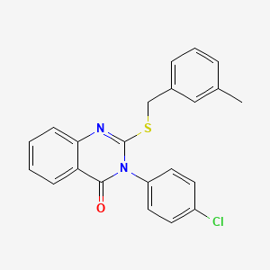 3-(4-Chlorophenyl)-2-((3-methylbenzyl)thio)-4(3H)-quinazolinone - 476484-77-2