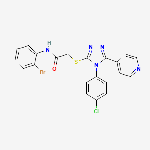 N-(2-bromophenyl)-2-{[4-(4-chlorophenyl)-5-(pyridin-4-yl)-4H-1,2,4-triazol-3-yl]sulfanyl}acetamide - 476483-95-1