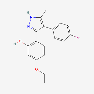 5-Ethoxy-2-(4-(4-fluorophenyl)-5-methyl-1H-pyrazol-3-yl)phenol - 394237-59-3