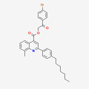 2-(4-Bromophenyl)-2-oxoethyl 2-(4-heptylphenyl)-8-methylquinoline-4-carboxylate - 355433-27-1