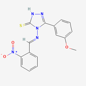 5-(3-Methoxyphenyl)-4-((2-nitrobenzylidene)amino)-4H-1,2,4-triazole-3-thiol - 478257-87-3