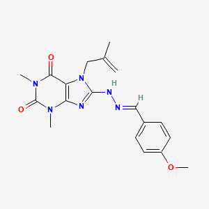 4-methoxybenzaldehyde [1,3-dimethyl-7-(2-methyl-2-propenyl)-2,6-dioxo-2,3,6,7-tetrahydro-1H-purin-8-yl]hydrazone - 