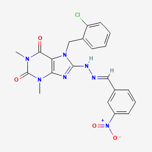 3-Nitrobenzaldehyde [7-(2-chlorobenzyl)-1,3-dimethyl-2,6-dioxo-2,3,6,7-tetrahydro-1H-purin-8-YL]hydrazone - 