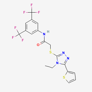 N-[3,5-Bis(trifluoromethyl)phenyl]-2-{[4-ethyl-5-(2-thienyl)-4H-1,2,4-triazol-3-YL]sulfanyl}acetamide - 556802-21-2