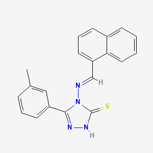 5-(3-Methylphenyl)-4-((1-naphthylmethylene)amino)-4H-1,2,4-triazole-3-thiol - 478255-59-3
