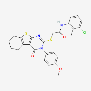N-(3-chloro-2-methylphenyl)-2-{[3-(4-methoxyphenyl)-4-oxo-3,4,5,6,7,8-hexahydro[1]benzothieno[2,3-d]pyrimidin-2-yl]sulfanyl}acetamide - 477331-36-5