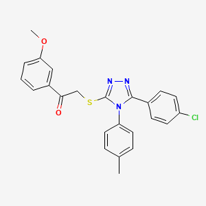 2-{[5-(4-chlorophenyl)-4-(4-methylphenyl)-4H-1,2,4-triazol-3-yl]sulfanyl}-1-(3-methoxyphenyl)ethanone - 477331-56-9