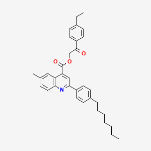 2-(4-Ethylphenyl)-2-oxoethyl 2-(4-heptylphenyl)-6-methylquinoline-4-carboxylate - 355429-07-1