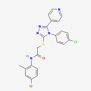N-(4-bromo-2-methylphenyl)-2-{[4-(4-chlorophenyl)-5-(pyridin-4-yl)-4H-1,2,4-triazol-3-yl]sulfanyl}acetamide - 476483-89-3