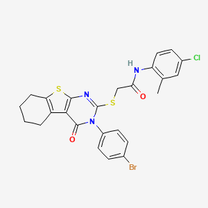 2-{[3-(4-bromophenyl)-4-oxo-3,4,5,6,7,8-hexahydro[1]benzothieno[2,3-d]pyrimidin-2-yl]sulfanyl}-N-(4-chloro-2-methylphenyl)acetamide - 476484-32-9