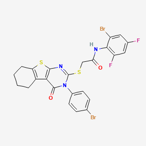 N-(2-Bromo-4,6-difluorophenyl)-2-((3-(4-bromophenyl)-4-oxo-3,4,5,6,7,8-hexahydrobenzo[4,5]thieno[2,3-d]pyrimidin-2-yl)thio)acetamide - 476484-22-7