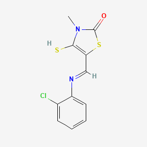5-((2-Chloroanilino)methylene)-3-methyl-4-thioxo-1,3-thiazolidin-2-one - 