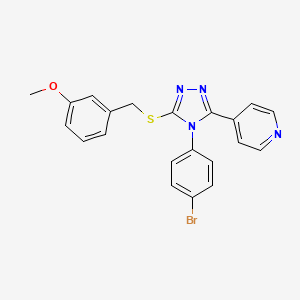 4-(4-(4-Bromophenyl)-5-((3-methoxybenzyl)thio)-4H-1,2,4-triazol-3-yl)pyridine - 477330-13-5
