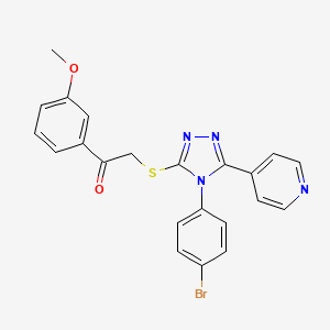 2-[[4-(4-bromophenyl)-5-pyridin-4-yl-1,2,4-triazol-3-yl]sulfanyl]-1-(3-methoxyphenyl)ethanone - 477330-29-3