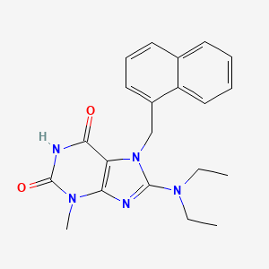 8-(Diethylamino)-3-methyl-7-(naphthalen-1-ylmethyl)-1H-purine-2,6(3H,7H)-dione - 476480-61-2