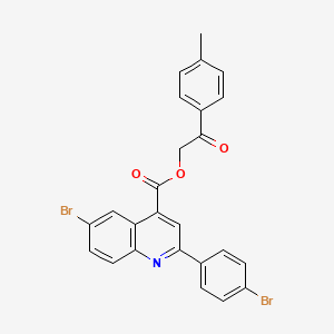 2-(4-Methylphenyl)-2-oxoethyl 6-bromo-2-(4-bromophenyl)quinoline-4-carboxylate - 