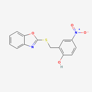 2-[(1,3-Benzoxazol-2-ylsulfanyl)methyl]-4-nitrophenol - 