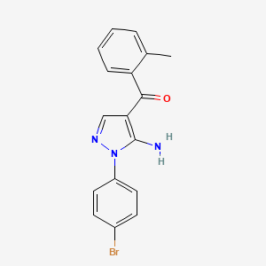 (5-Amino-1-(4-bromophenyl)-1H-pyrazol-4-YL)(O-tolyl)methanone - 618091-92-2