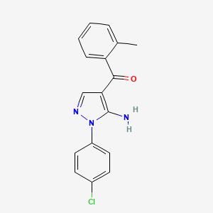 (5-Amino-1-(4-chlorophenyl)-1H-pyrazol-4-YL)(O-tolyl)methanone - 618091-34-2