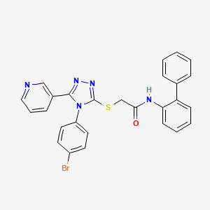 N-([1,1'-Biphenyl]-2-yl)-2-((4-(4-bromophenyl)-5-(pyridin-3-yl)-4H-1,2,4-triazol-3-yl)thio)acetamide - 477330-93-1