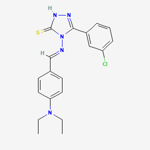 3-(3-Chlorophenyl)-4-((4-(diethylamino)benzylidene)amino)-1H-1,2,4-triazole-5(4H)-thione - 478255-14-0