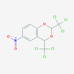 6-Nitro-2,4-bis(trichloromethyl)-4h-1,3-benzodioxine - 61719-86-6