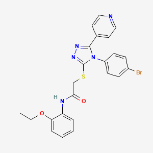 2-{[4-(4-bromophenyl)-5-(pyridin-4-yl)-4H-1,2,4-triazol-3-yl]sulfanyl}-N-(2-ethoxyphenyl)acetamide - 477331-53-6