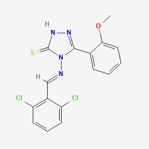 4-((2,6-Dichlorobenzylidene)amino)-5-(2-methoxyphenyl)-4H-1,2,4-triazole-3-thiol - 478256-66-5