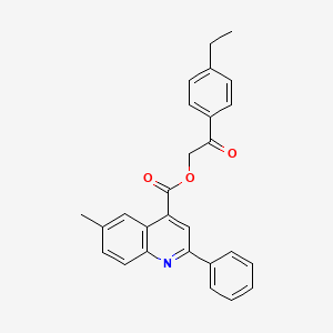 2-(4-Ethylphenyl)-2-oxoethyl 6-methyl-2-phenylquinoline-4-carboxylate - 355429-03-7