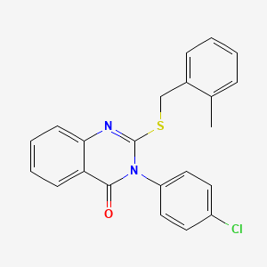 3-(4-Chlorophenyl)-2-((2-methylbenzyl)thio)-4(3H)-quinazolinone - 477333-05-4