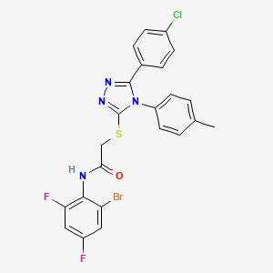 N-(2-bromo-4,6-difluorophenyl)-2-{[5-(4-chlorophenyl)-4-(4-methylphenyl)-4H-1,2,4-triazol-3-yl]sulfanyl}acetamide - 476485-90-2