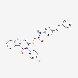 N-[4-(benzyloxy)phenyl]-2-{[3-(4-bromophenyl)-4-oxo-3,4,5,6,7,8-hexahydro[1]benzothieno[2,3-d]pyrimidin-2-yl]sulfanyl}acetamide - 476484-13-6